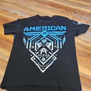 New without tag American Fighter Black and Blue Graphic Tee